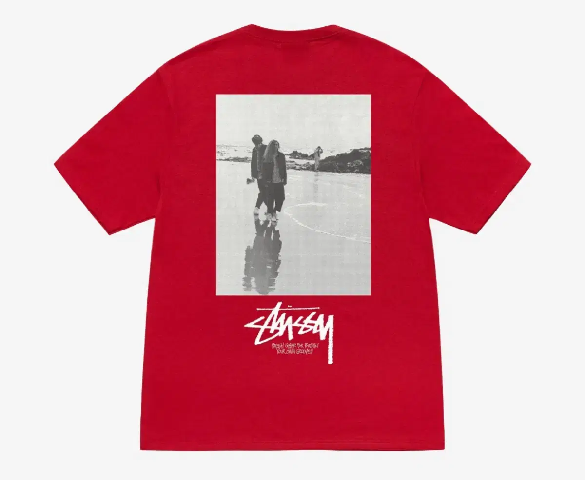 [XL]스투시 레드 반팔 티셔츠 (stussy)